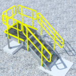 HDG Steel Access Platform - 6 Steps